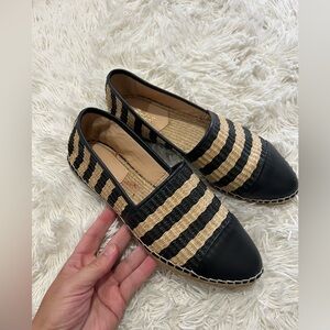 Loeffler Randall Straw Striped Espadrilles - Size 7.5